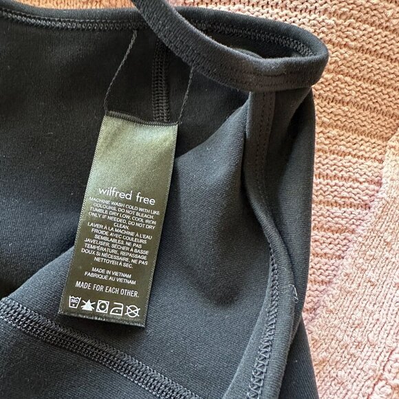 Artizia Wilfred Free Divinity Kick Flare Jumpsuit Womens Size XS Black Stretch - Picture 8 of 10